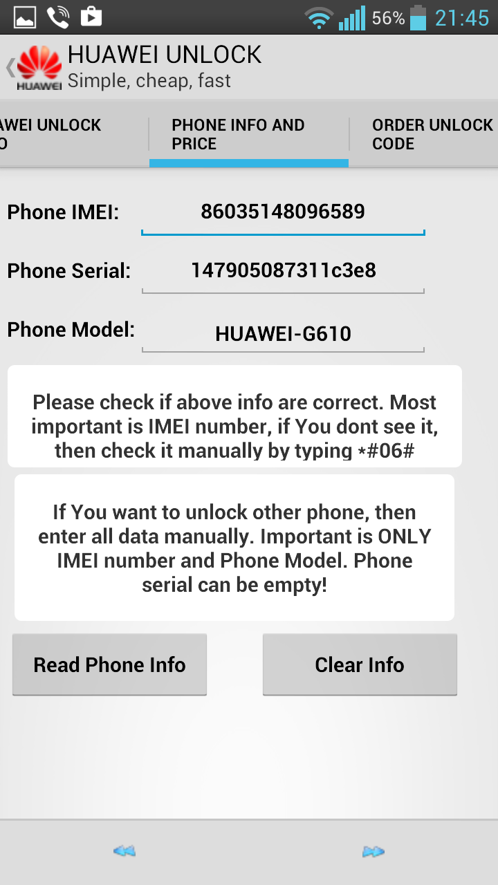 Huawei U8300 Unlock Code Free